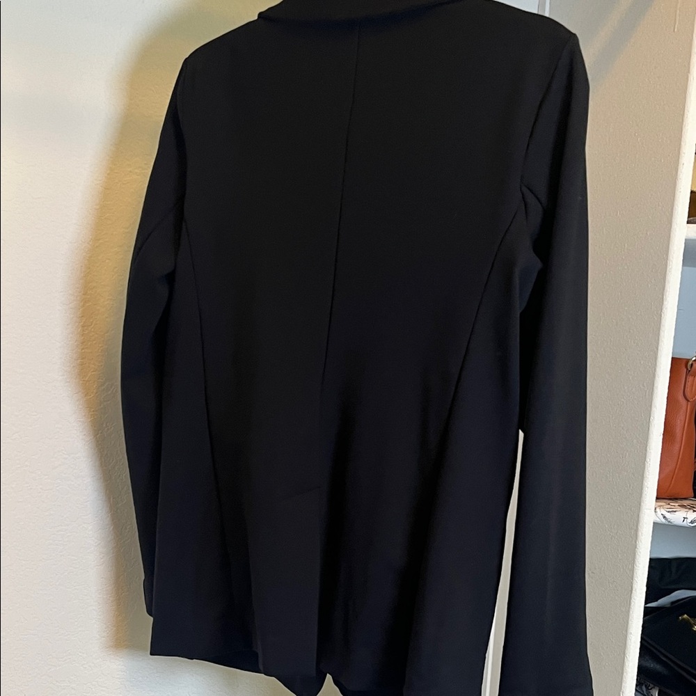 Banana Republic Long & Lean stretch Ponte Black Single-Button Blazer Medium - Picture 7 of 12